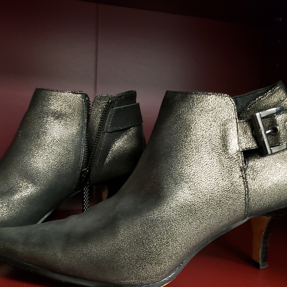 Donald Pliner metallic ankle booties